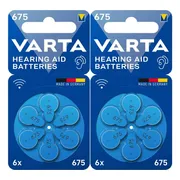 2x Varta Gehoorbatterij Gehoorapparaat 675 Blister 6 stuks