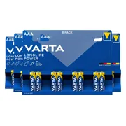 4x Varta Longlife Power Alkaline Batterijen AAA 8 stuks