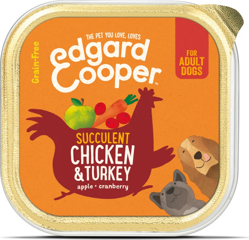 Edgard & Cooper Kuipje Vers Vlees Hondenvoer Kip - Kalkoen 150 gr
