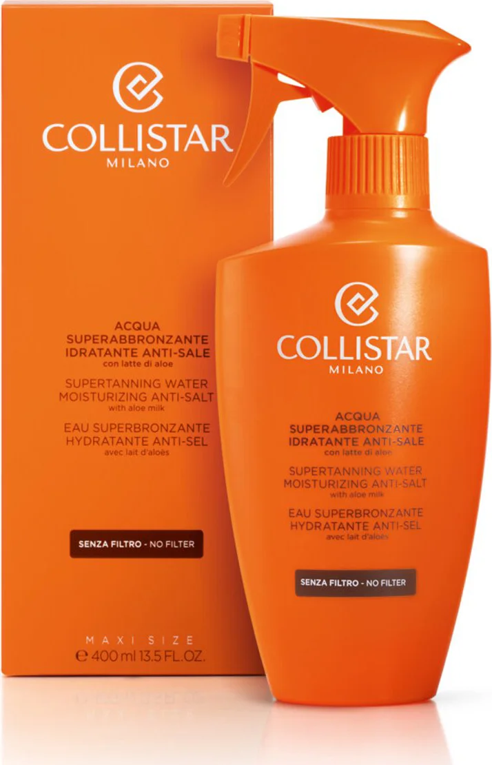 2x Collistar Supertanning Water with aloe Milk 400 ml