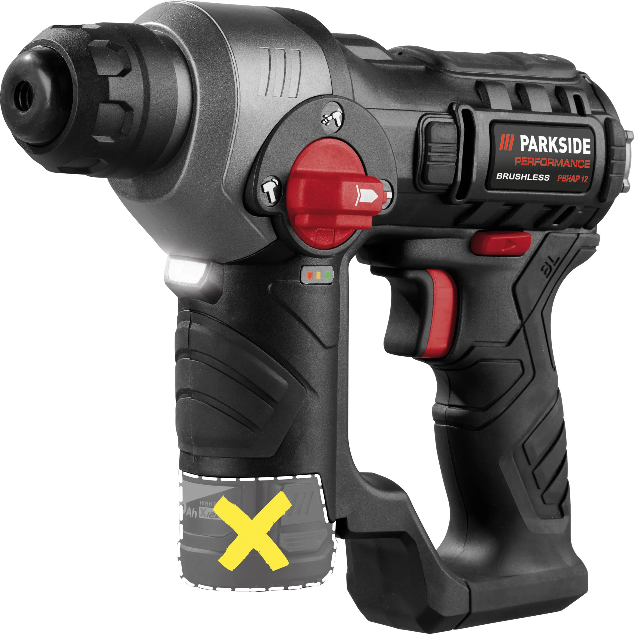 PARKSIDE PERFORMANCE Accu-boorhamer 12 V zonder accu en lader