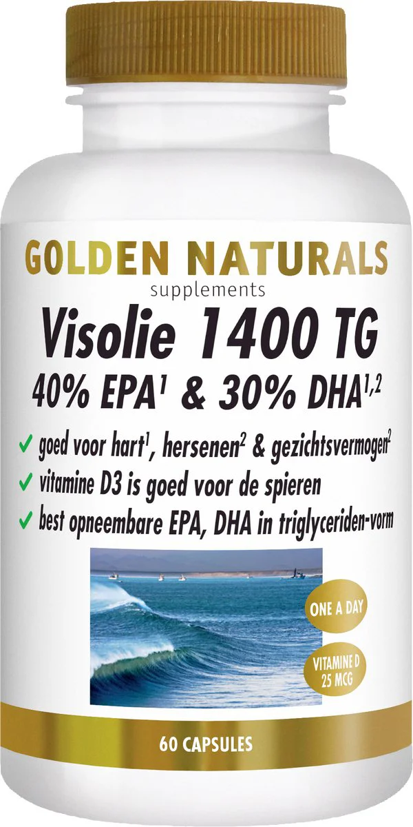 Golden Naturals Visolie 1400 TG & Vitamine D3 25mcg Capsule 60CP