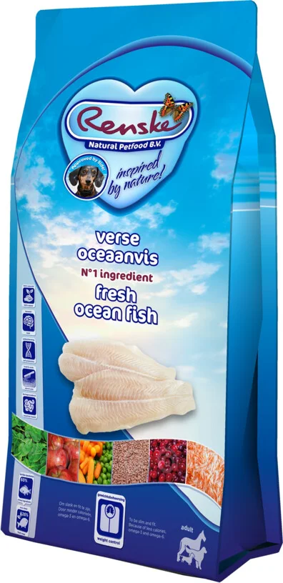 2x Renske Super Premium Adult Hondenvoer Oceaanvis 12 kg