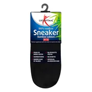 12x Lucovitaal Bamboe Sneakersok Zwart maat 39-42 1 paar
