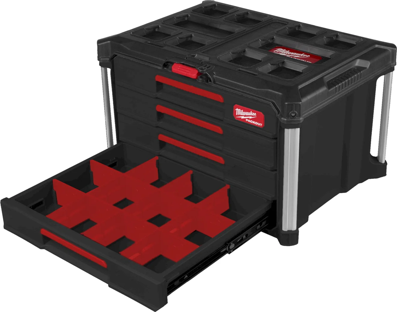 Milwaukee PACKOUT™ Gereedschapskoffer met 4 lades - 4932493189