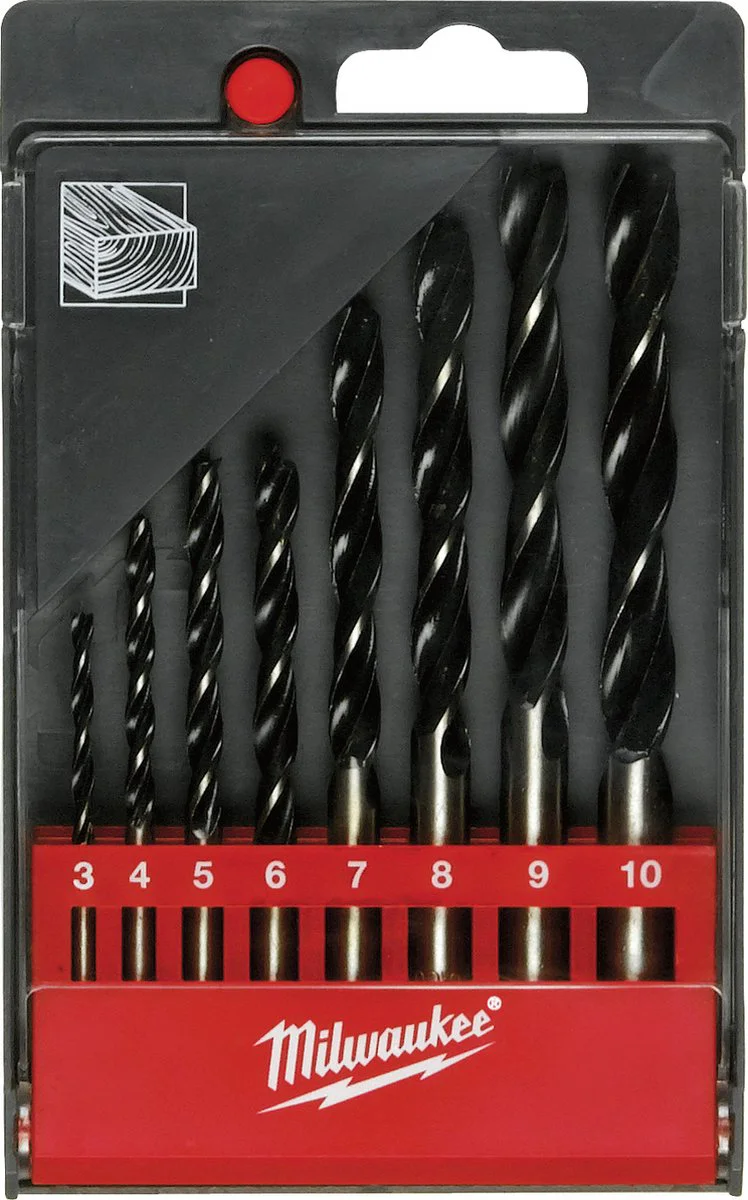 Milwaukee Houtboren / DIN 7487 E / Sets BP Set - VE=8 - 4932352466