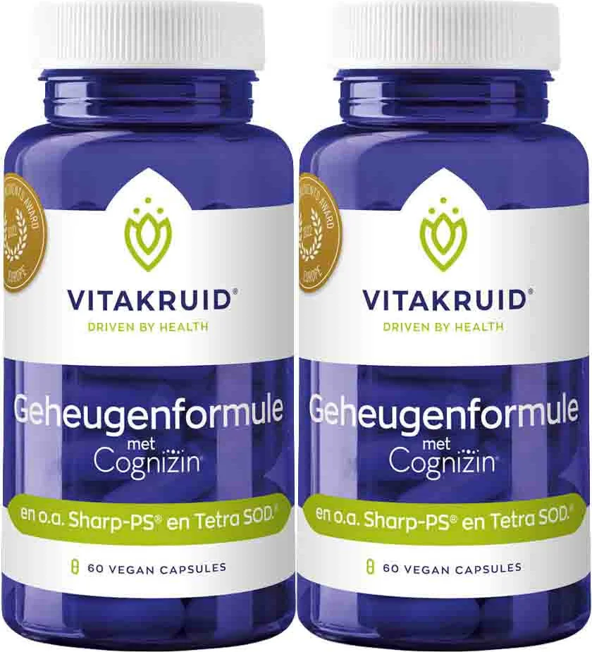 2x Vitakruid Geheugenformule 60 vegancapsules