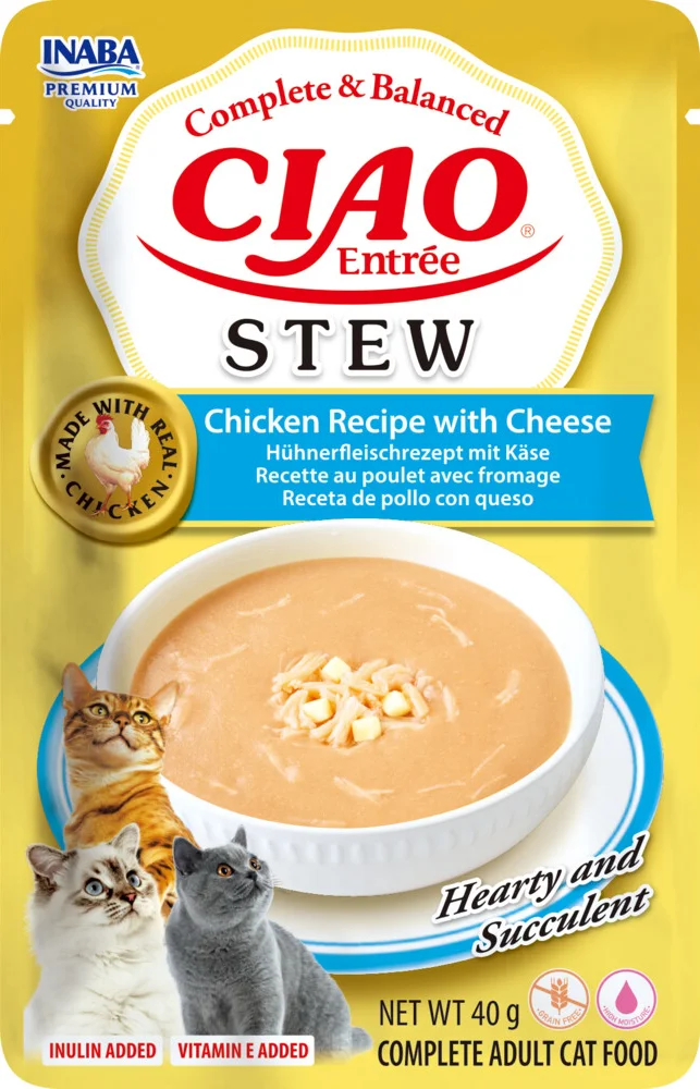 Ciao Kattenvoer Nat Entrée Stew Chicken & Cheese 40 gr