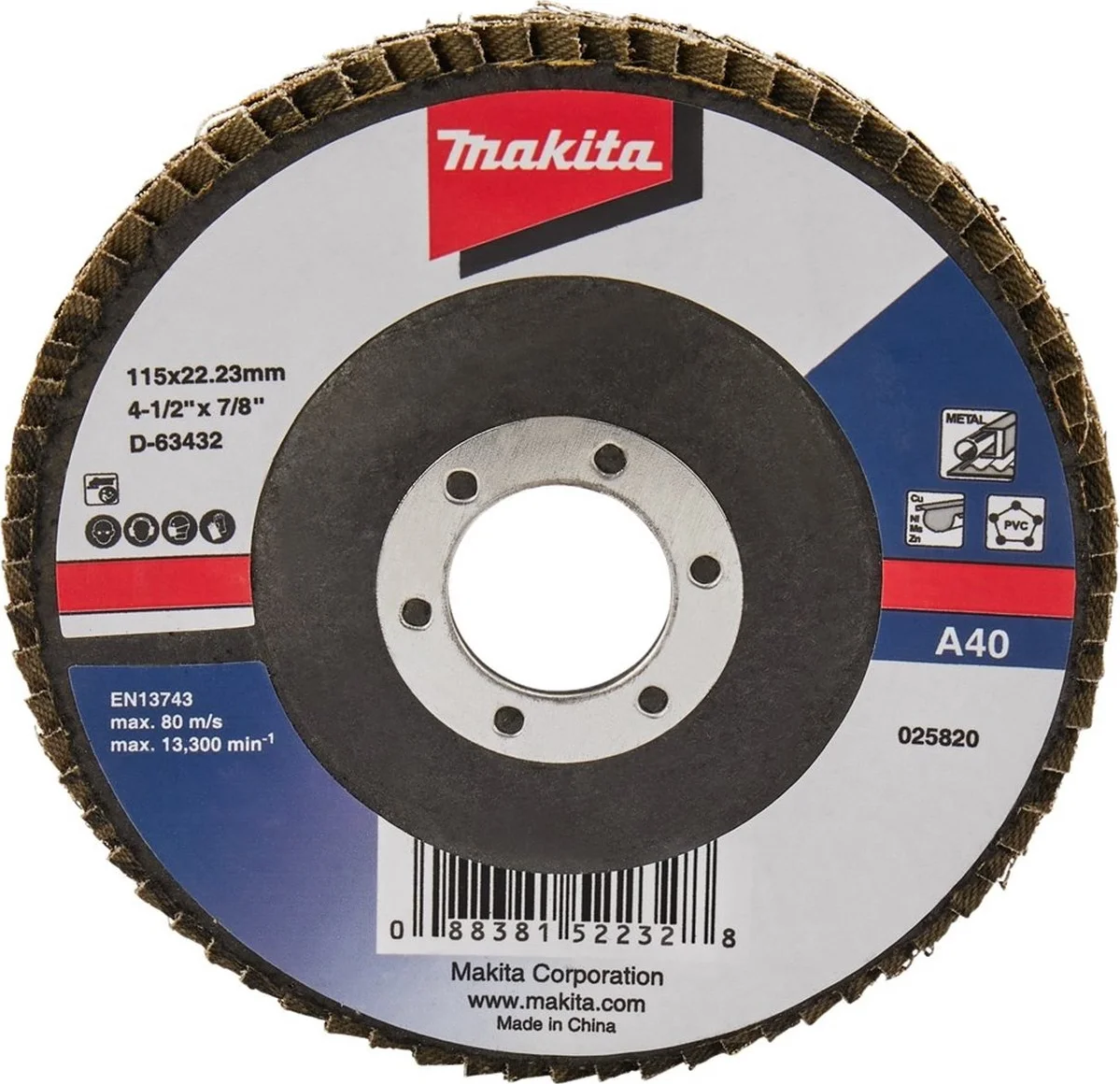 Makita D-63432 Lamellenschuurschijf A40 | 115mm