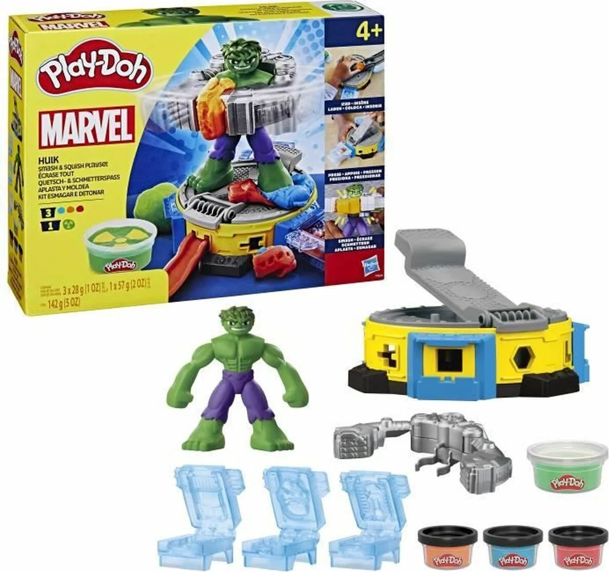 Play-Doh Marvel Hulk Pletpret Speelset - Boetseerklei - Inclusief Hulk figuur