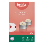 Bolsius Theelichten Wit 8 branduren 30 stuks