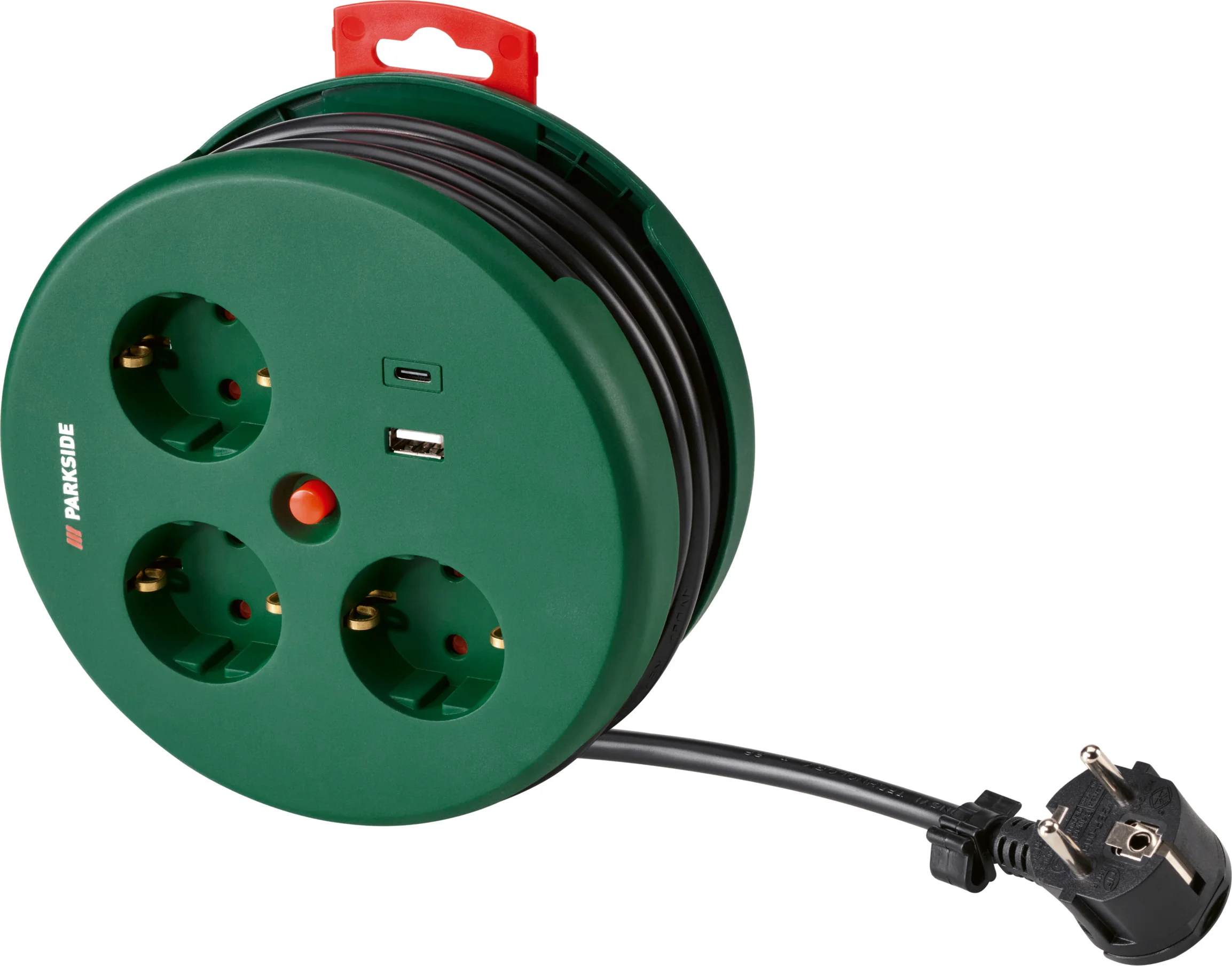 PARKSIDE Stopcontactenblok 1,5 m of mini-kabelhaspel 3 m