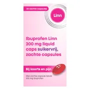 Linn Ibuprofen Liquid Caps 200mg Suikervrij 20ST
