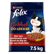 Felix Kattenvoer Droog Dubbel Zo Lekker Adult Rund & Kip 7,5 kg