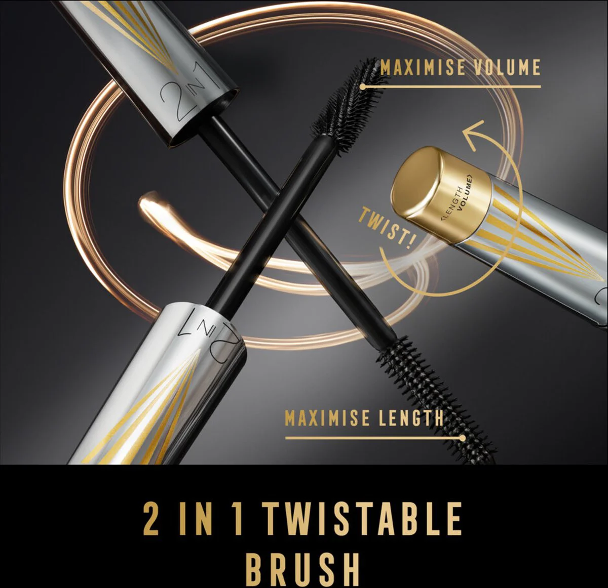 Max Factor Masterpiece 2in1 Lash Wow Mascara Black Brown 7 ml