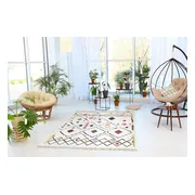 eCarpet Capri Collection 100% gerecycled katoen duurzame rug livingroom keuken hal cosy scandi handgemaakte diamond shaped DIAMOND 9028-120 cm x 180 cm