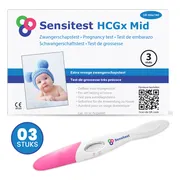 Sensitest Extra Vroege Zwangerschapstest Midstream – 3 stuks – 10 mIU/ml – Test vanaf 6 dagen vóór menstruatie – Uitslag in 5 minuten – Inclusief handleiding & kalender
