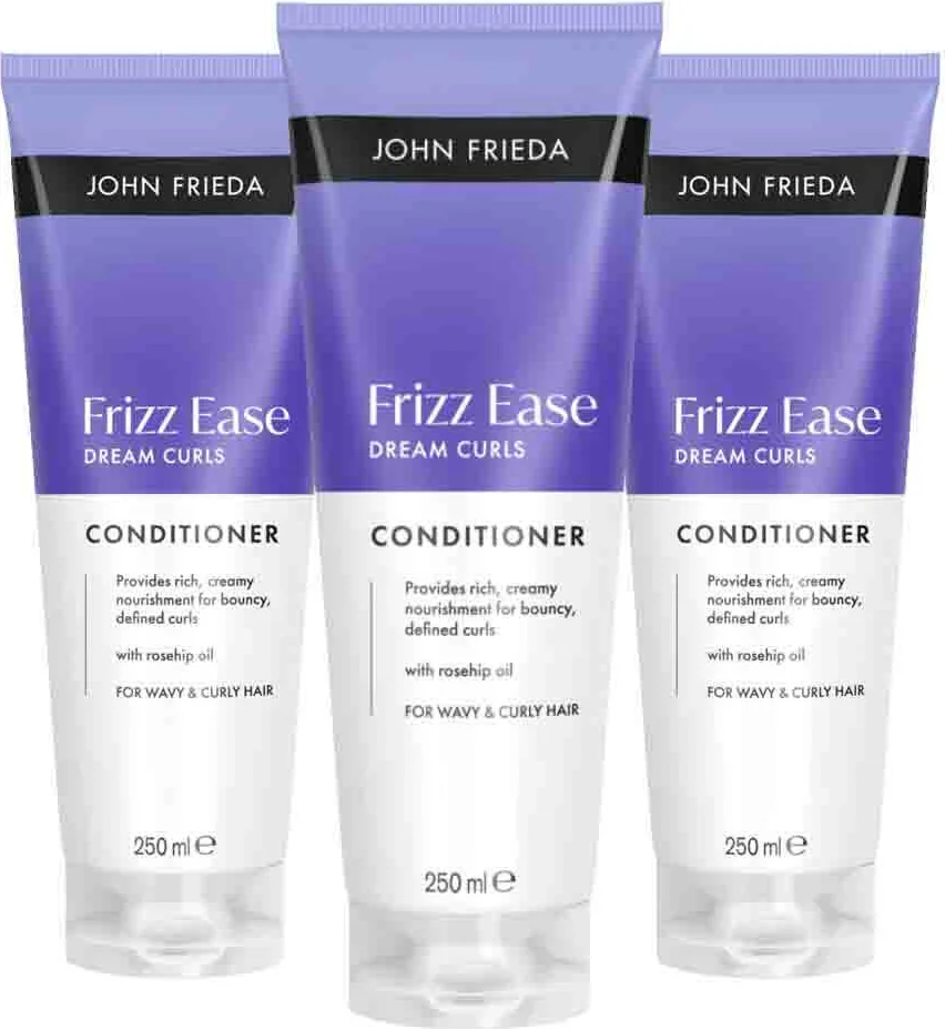 3x John Frieda Frizz Ease Dream Curls Conditioner 250 ml