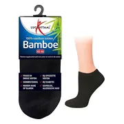 Lucovitaal Bamboe Enkelsokken Zwart 43-46 1PR