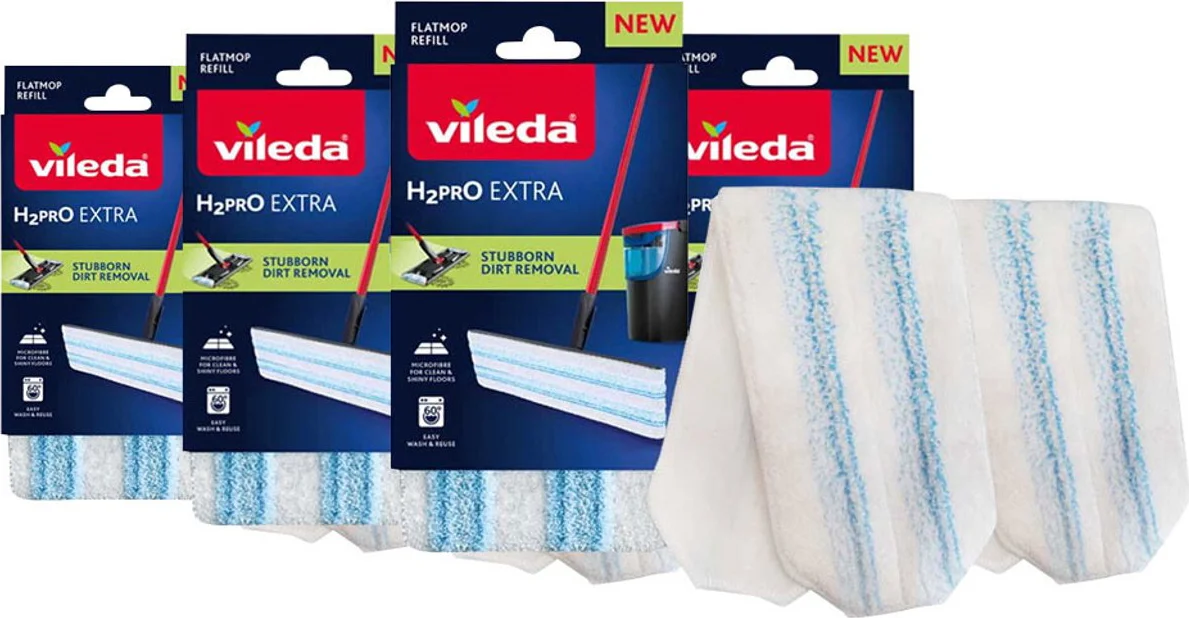 4x Vileda H2Pro Dweil Navulling H2Pro Flatmop 1 Stuk