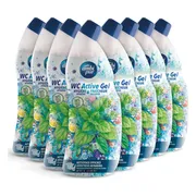8x Ambi Pur Toiletreiniger Wc Active Gel Mint & Jasmijn 750 ml