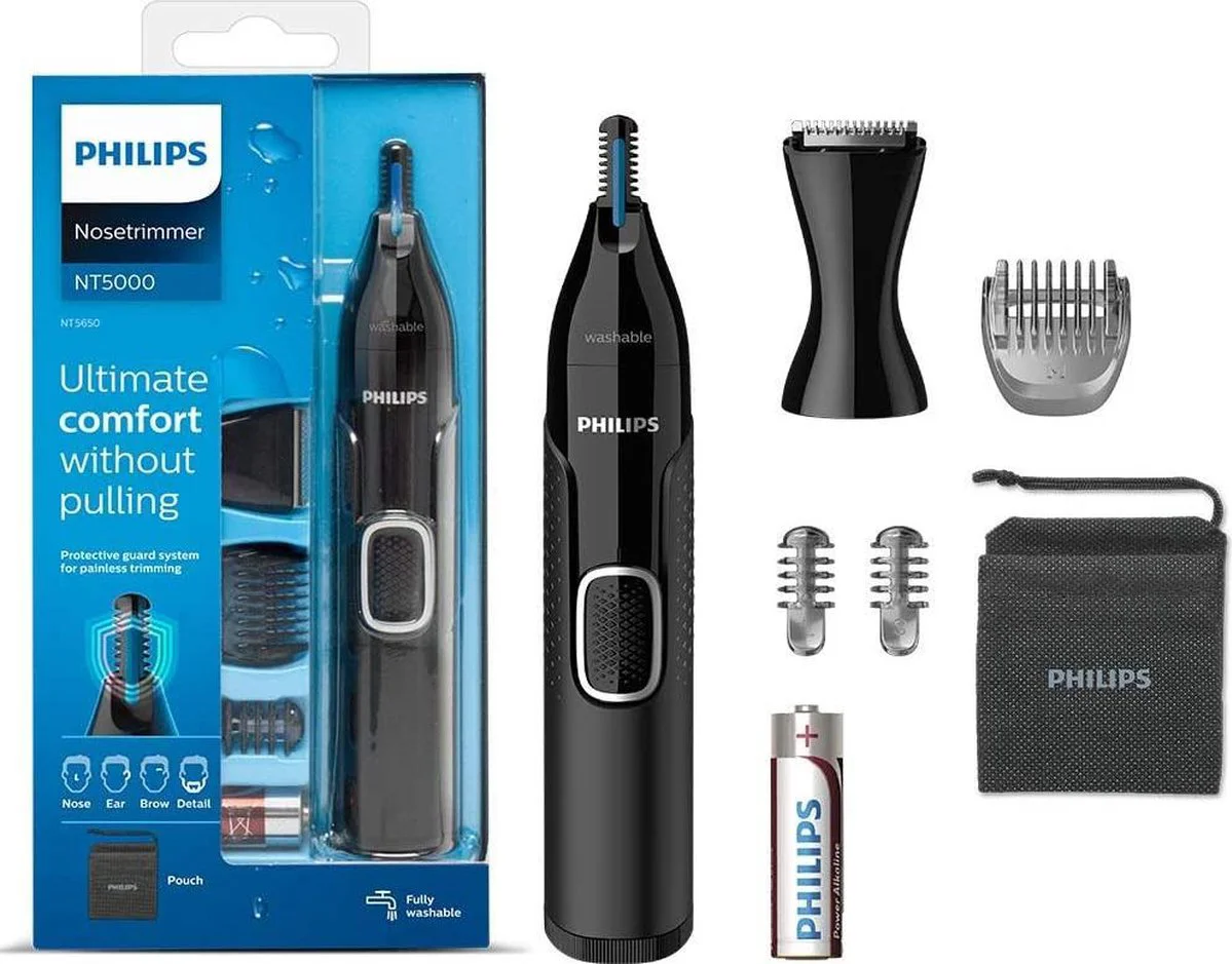 Philips Neus-, Oor- en Wenkbrauwtrimmer Series 5000 NT5650/16 1 set