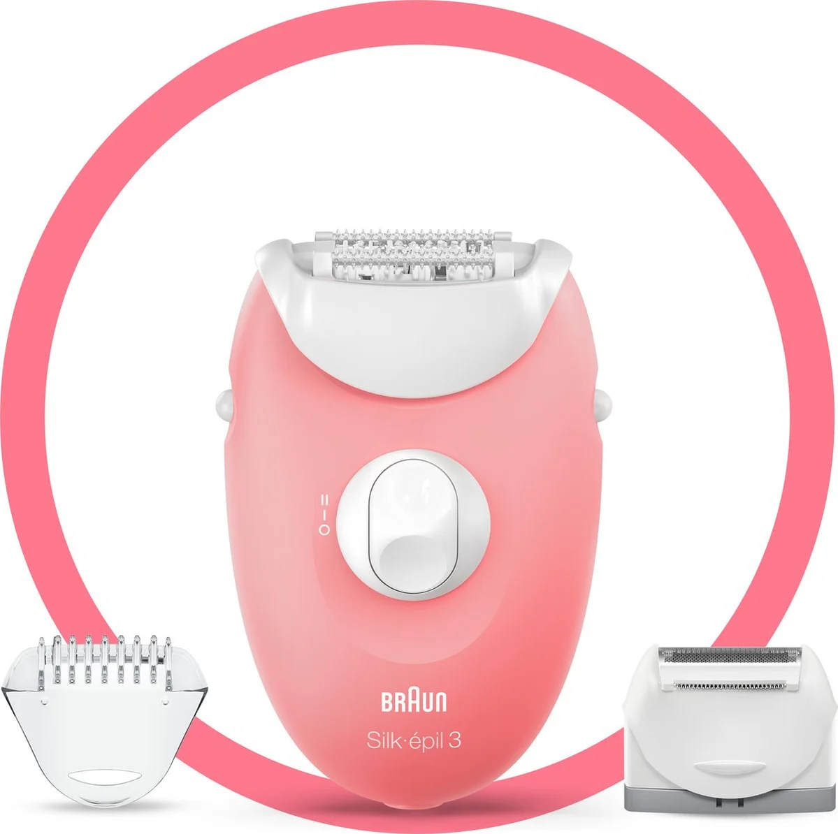 Braun Epilator Silk·épil 3 277 - Wit/Rose - Smartlight