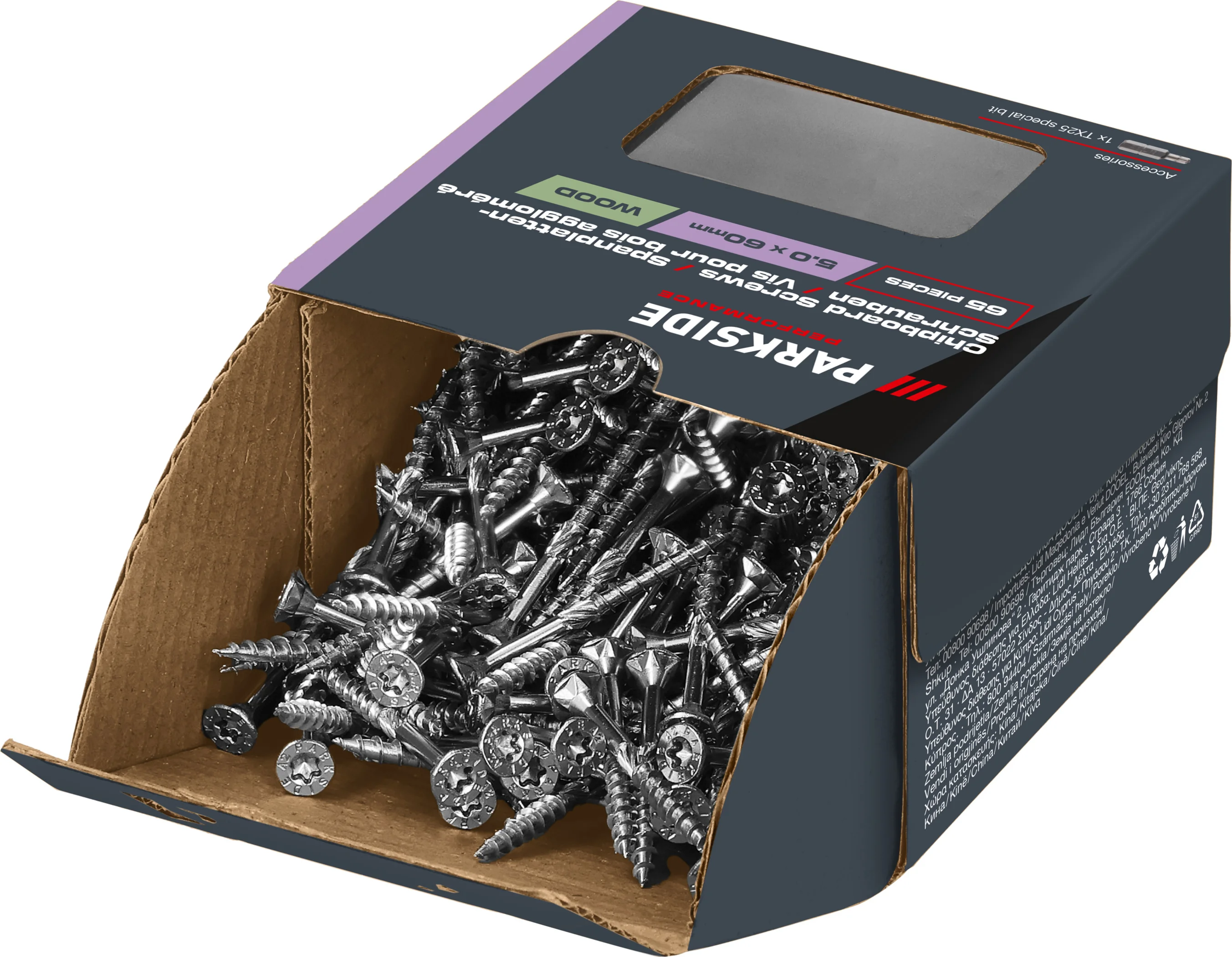 PARKSIDE PERFORMANCE Spaanplaatschroeven (5,0 x 60 mm, TG)