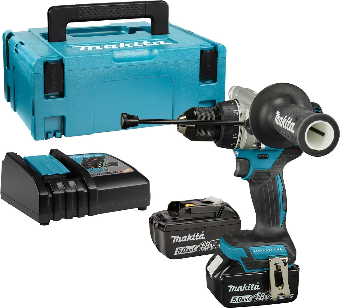 Makita DHP492RTJ Accu klop-/schroefboormachine 18V 5.0Ah in Mbox