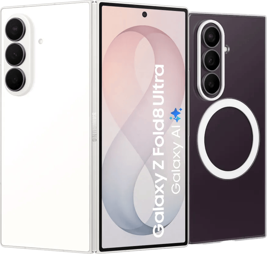 Samsung Galaxy Z Fold 8 Ultra 512GB Wit 5G + Carbon Back Cover met Magneet Zwart