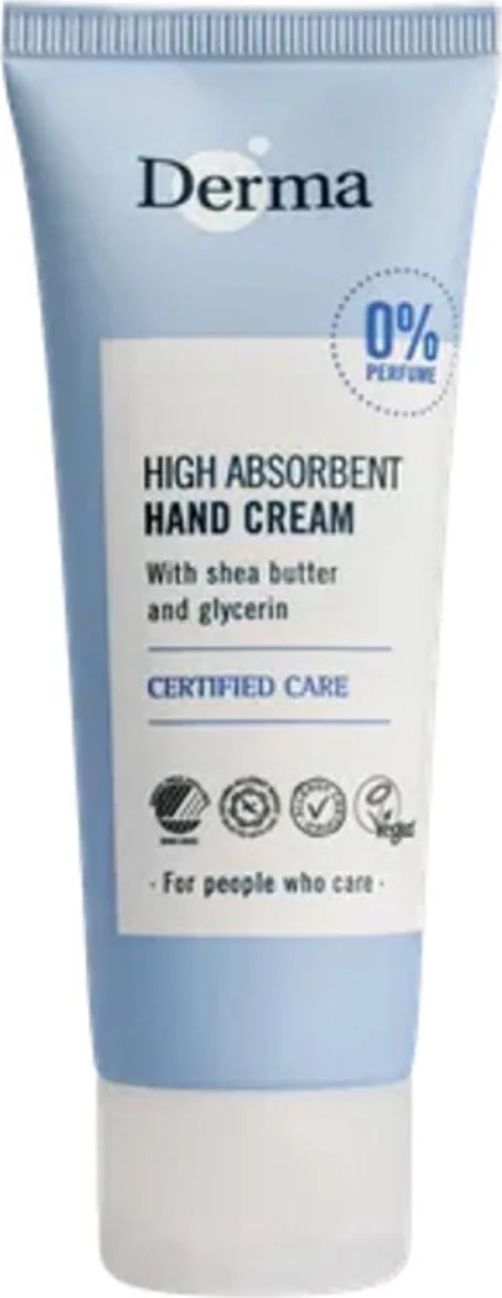 Derma High Absorbent Hand Cream Parfumvrij 75ML