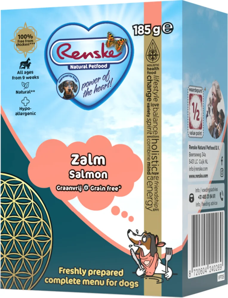 Renske Vers Graanvrij Tetra Hondenvoer Nat Zalm 185 gr