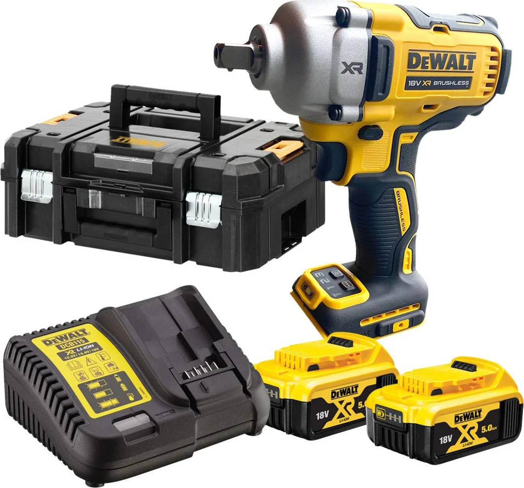 DeWALT DCF892P2T Accu slagmoersleutel 812Nm 1/2" borgpin 18V XR 5.0Ah in TSTAK