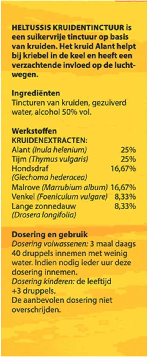 Bloem Heltussis Tinctuur 100ML