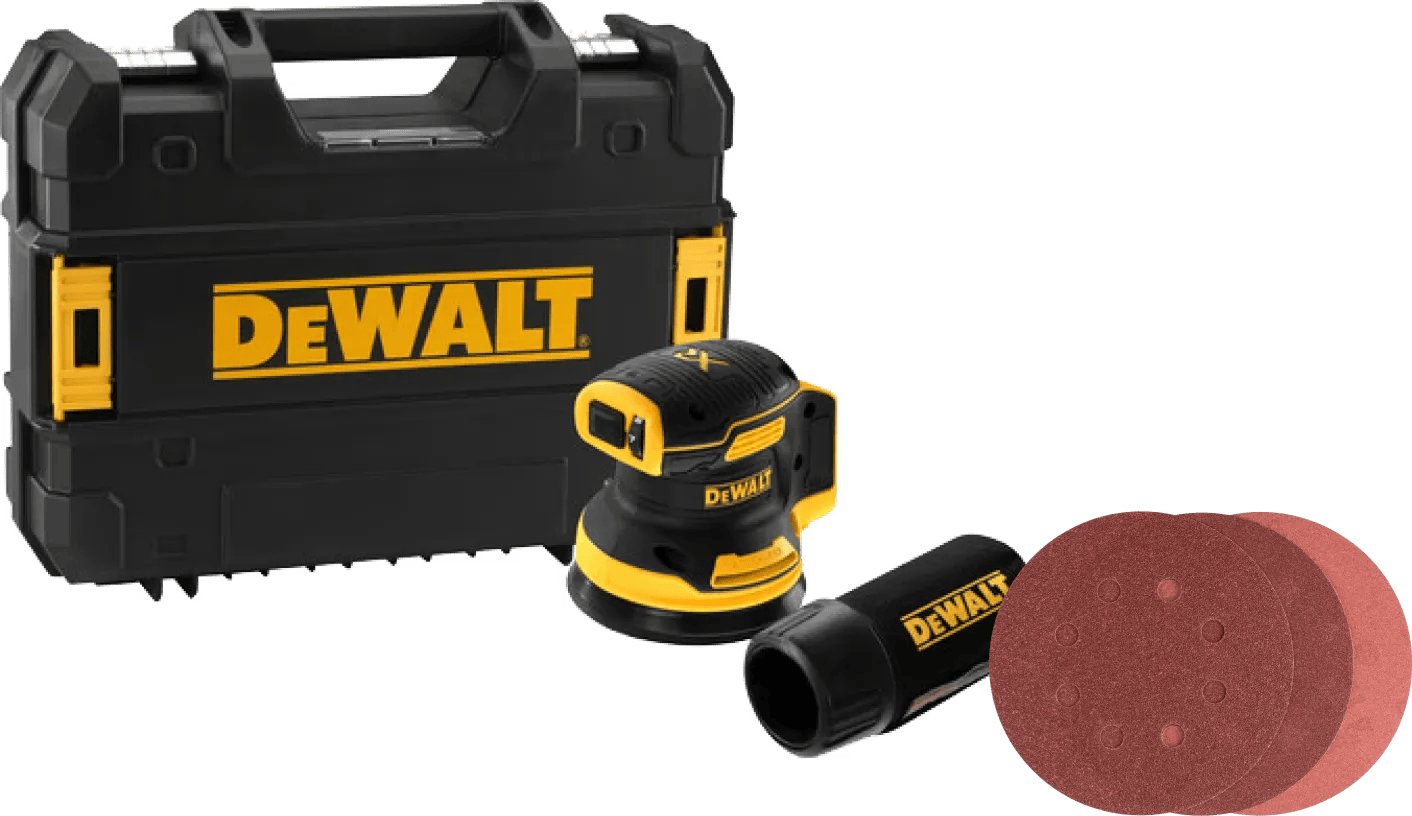 DeWalt DCW210NT-XJ (zonder accu) + Bosch Schuurschijf 125 mm K80, K120, K240 (25x)