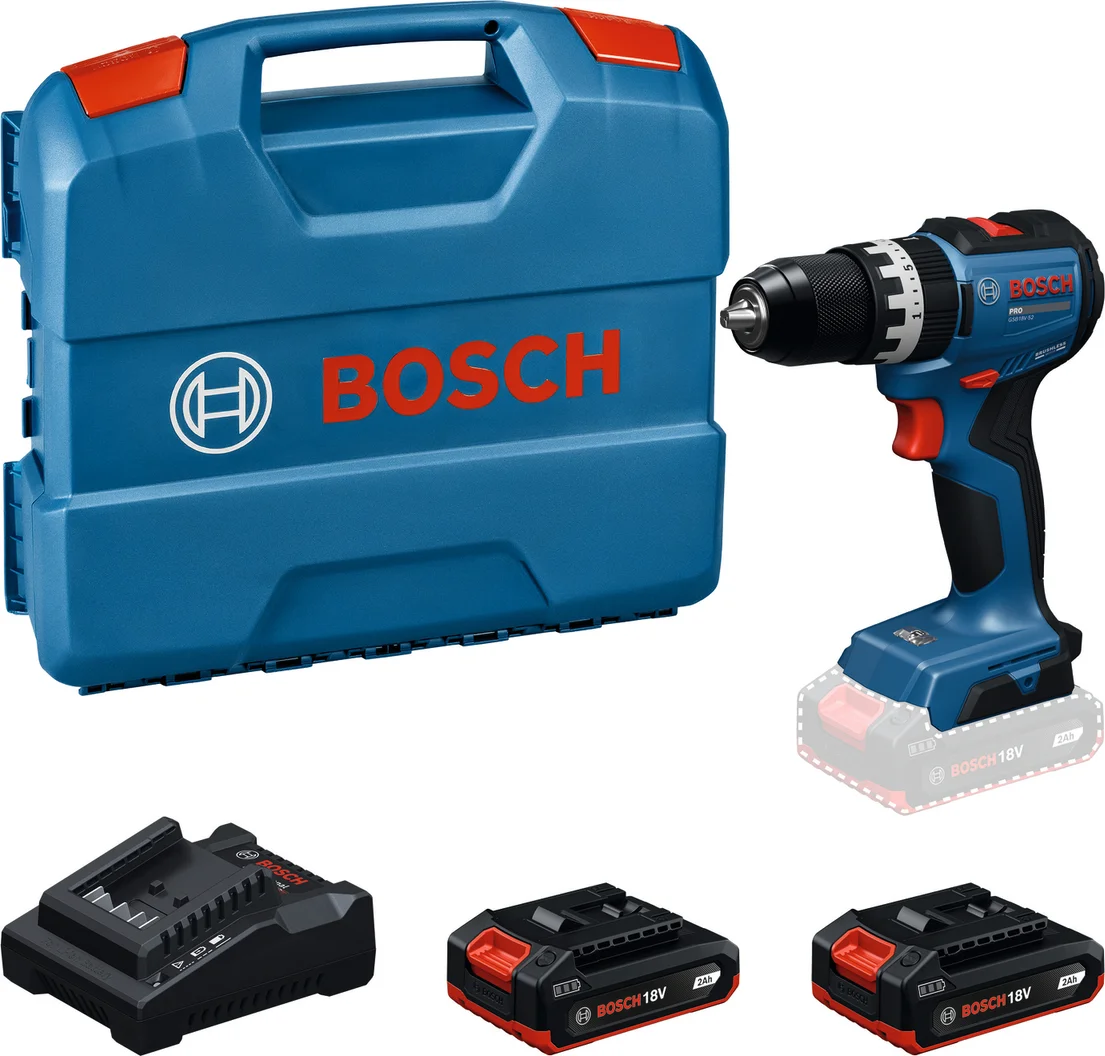 Bosch Professional PRO GSB 18V-52 Accu klop-/schroefboormachine 2x GBA18V-20 - 06019S0123