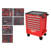 Milwaukee TOOLGUARD™ Gevulde stalen gereedschapswagen rood 69cm automotive 337-delig - 4932500754