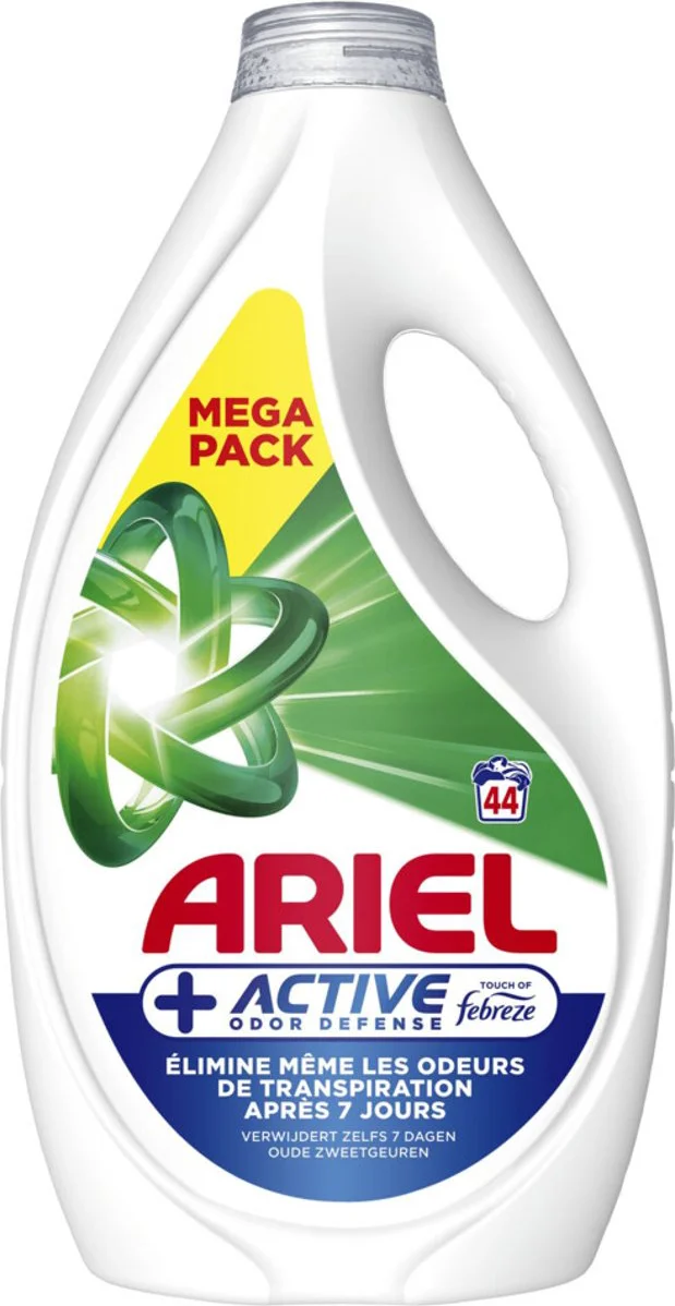 4x Ariel Vloeibaar Wasmiddel +Actieve Geurbescherming 44 Wasbeurten 1980 ml
