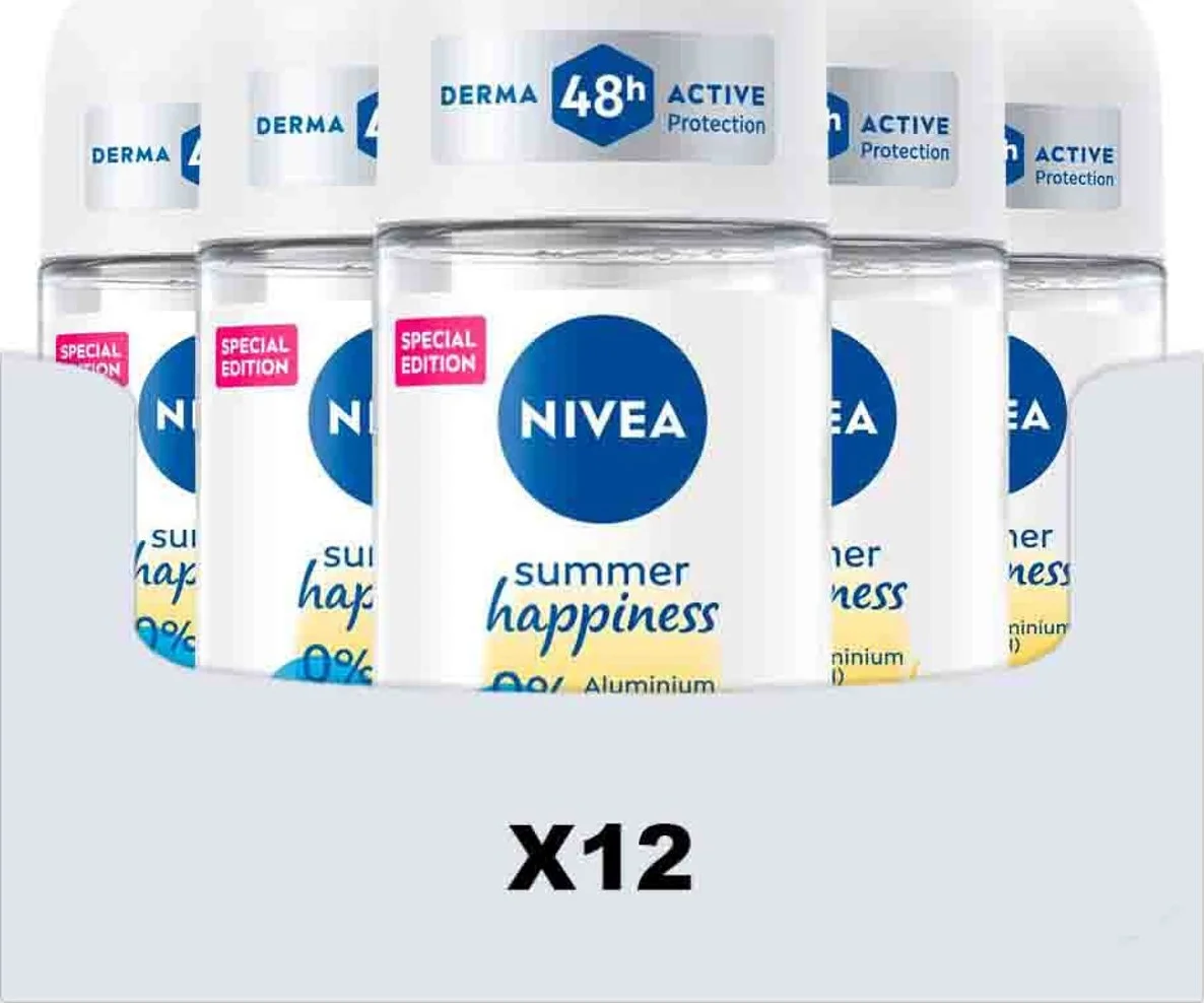 12x NIVEA Deodorant Roller Summer Happiness 50 ml
