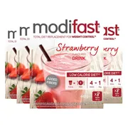 4x Modifast Weight Control Milkshake Aardbei 8 x 55 gr