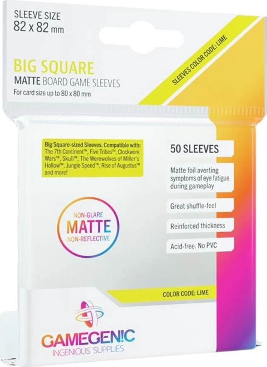 Gamegenic: Matte Board Game Sleeves - Lime