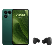 Fairphone 6 256GB Groen 5G + Fairphone Fairbuds True Wireless Earbuds Zwart