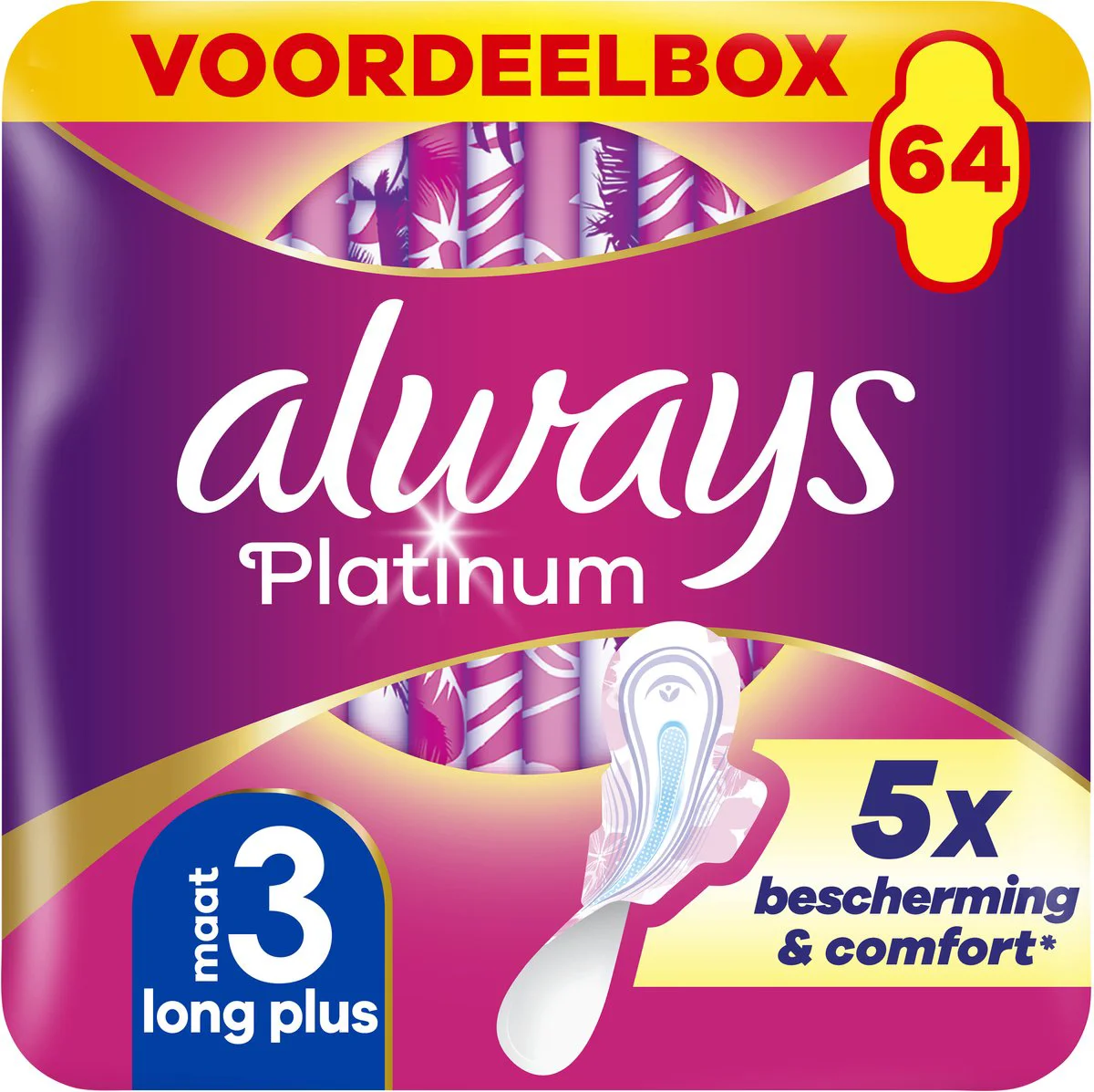 Always Maandverband Platinum Night 64 stuks