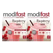 2x Modifast Weight Control Milkshake Raspberry 8 x 55 gr