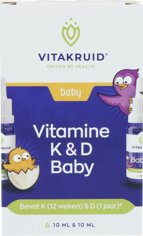 Vitakruid Baby Vitamine K & D 2x 10 ml