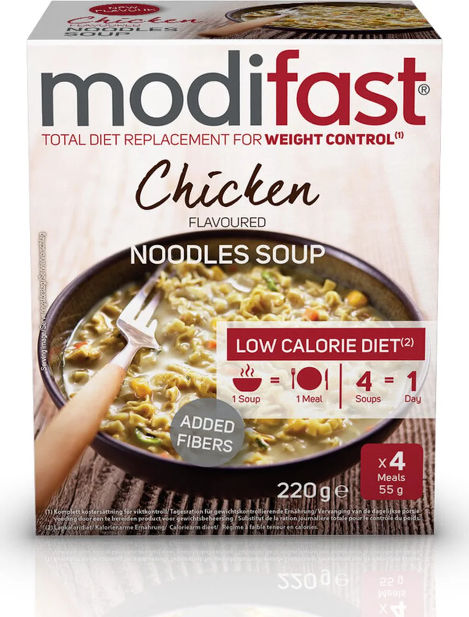 6x Modifast Weight Control Noodles Soep Chicken 4x55 gr