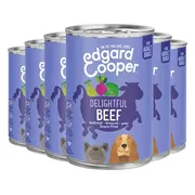 6x Edgard & Cooper Blik Vers Vlees Hondenvoer Rund 400 gr