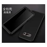 360-graden Ultra Slim Frosting Beschermhoesje Set voor Galaxy Note 9 _ Zwart