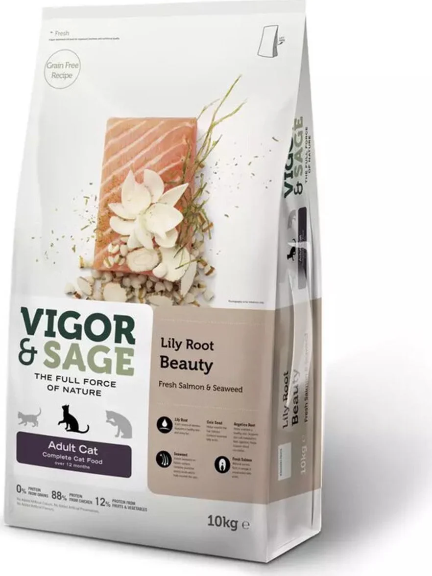 Vigor & Sage Kattenvoer Beauty Lily Root 10 kg