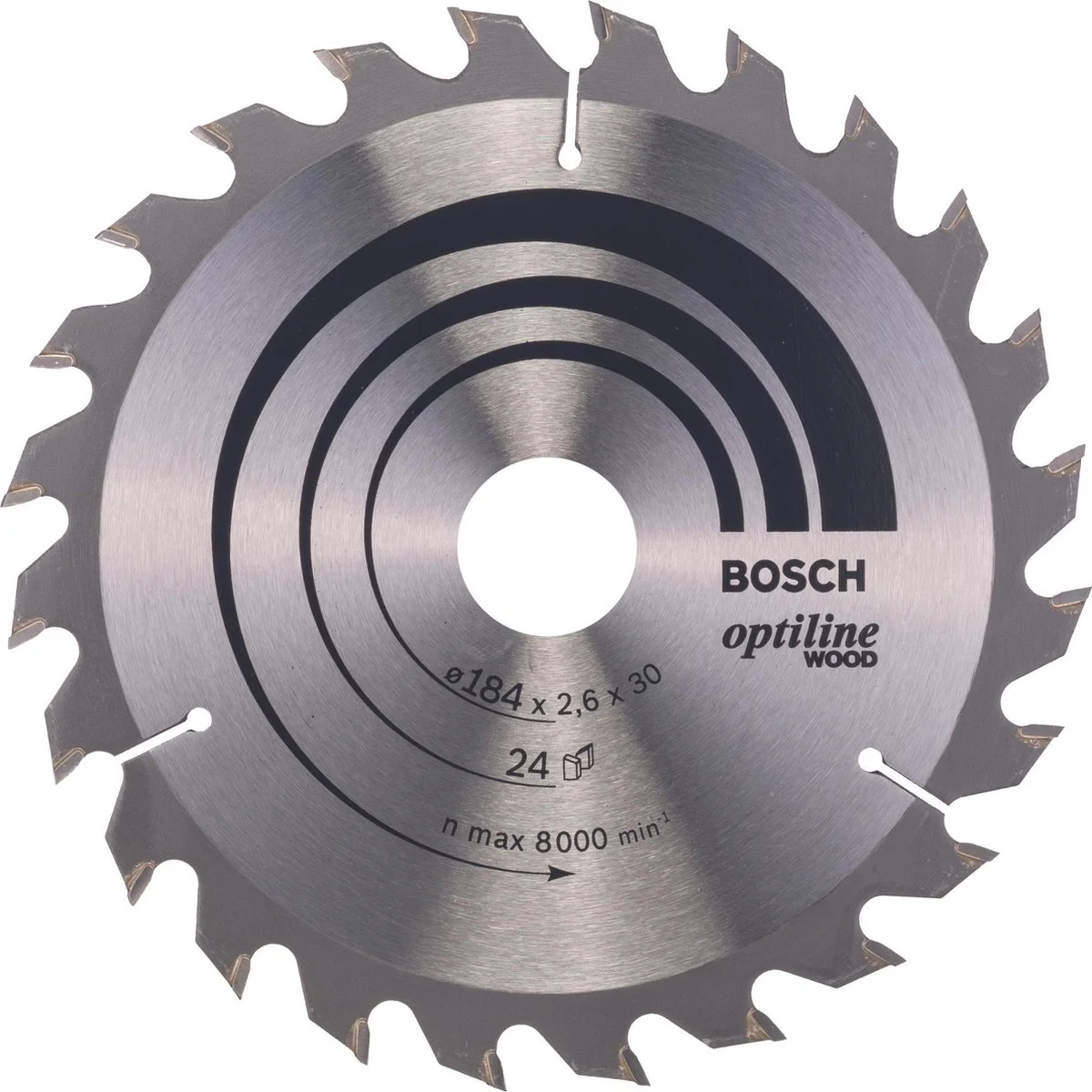 Bosch Professional PRO Wood Cirkelzaagblad | 184 x 2,6 x 30 mm | 24-tands - 2608640610